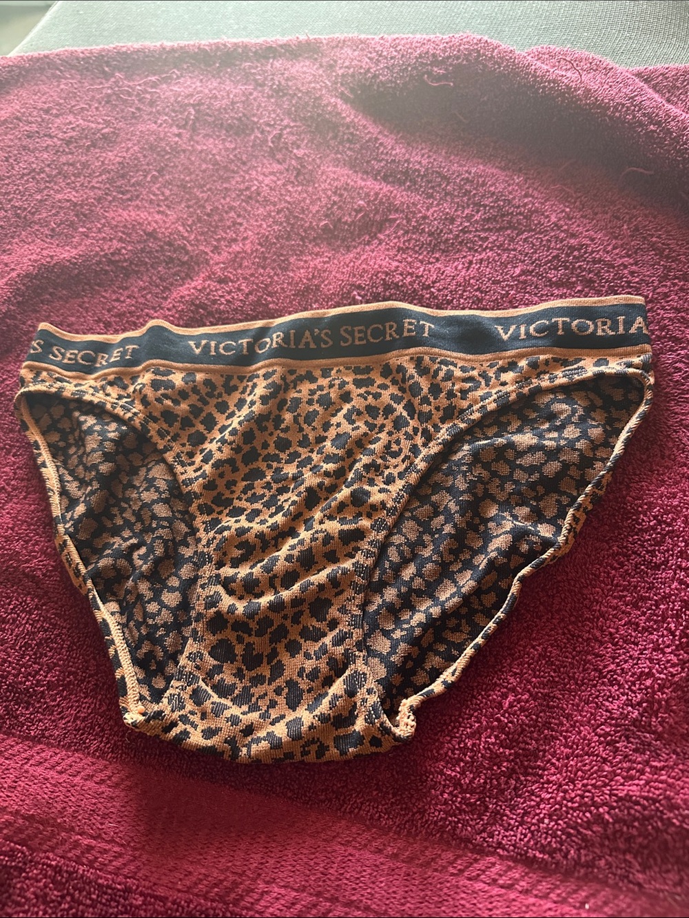NWOT Victoria's Secret Women’s Leopard Print Bikini Briefs in Brown and Black